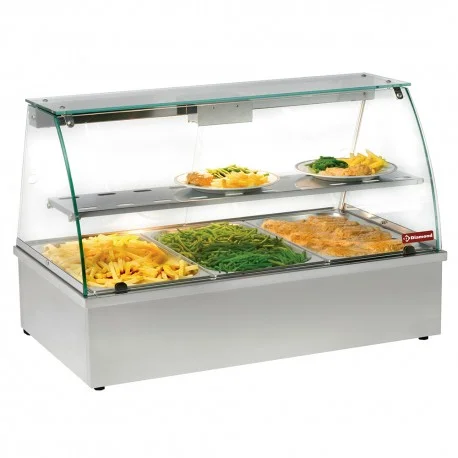Bon Marché Vitrine chaude 3 x GN 1/1VBE-311 | Diamond