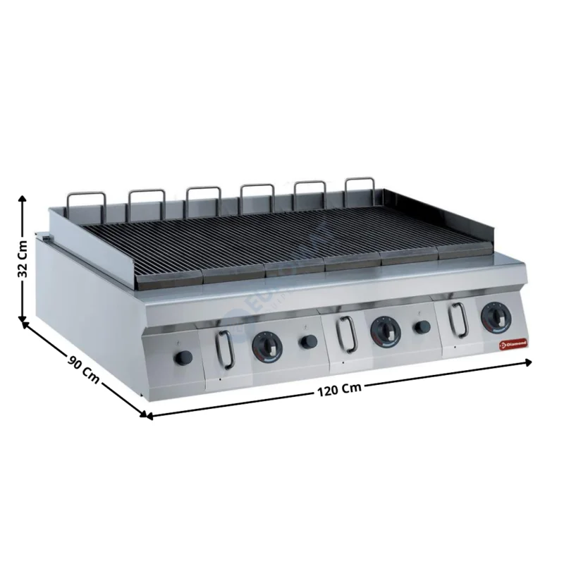 Satisfait Ou Remboursé Grillade Gaz Haute Puissance HIGHT POWER – Modèle Triple – Gamme 900 | G22GPLP3HP | DIAMOND