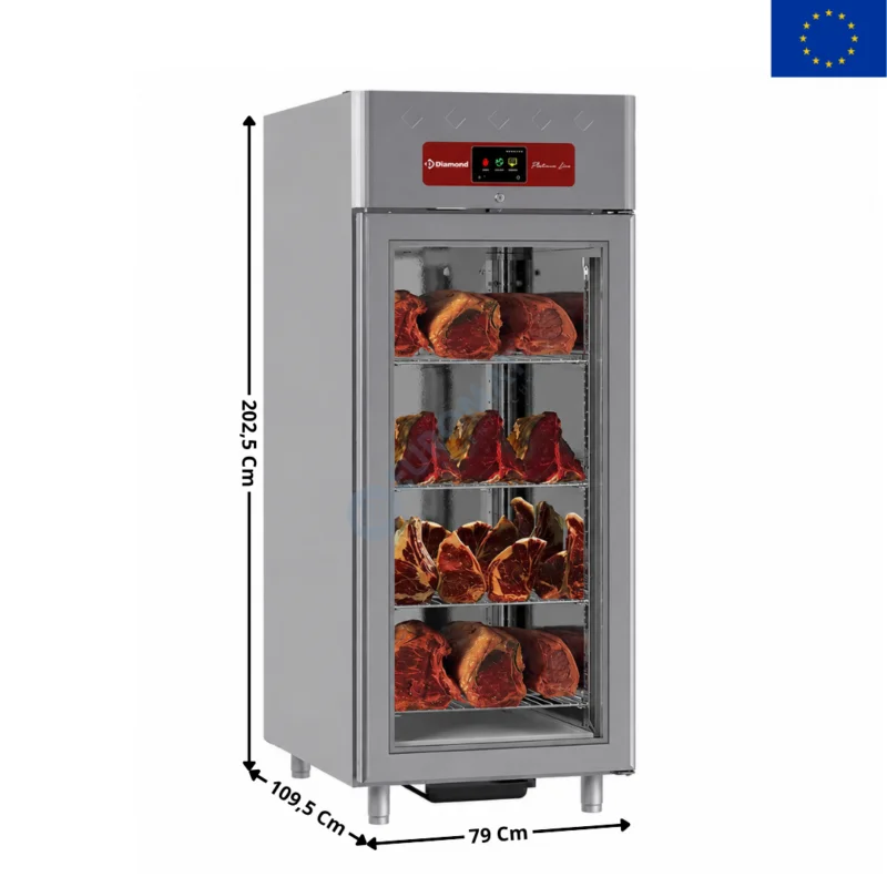 Vente Directe Armoire de Maturation « Dry Aging » pour Viande 850 Lit.– 1 porte vitrée | AL4SFGC | DIAMOND