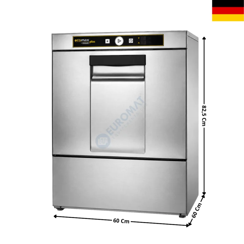 Lave Vaisselle 50x50 – Avec adoucisseur, Avec liquide détergent & Avec Pompe de Vidange + Pompe de Rinçage | F515S11D | ECOMAX By HOBART Marque