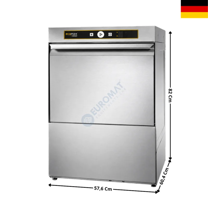 Lave Vaisselle 50x50 – Avec adoucisseur, Avec liquide détergent & Avec Pompe de Vidange | F504S12C | ECOMAX By HOBART Affaire À Saisir