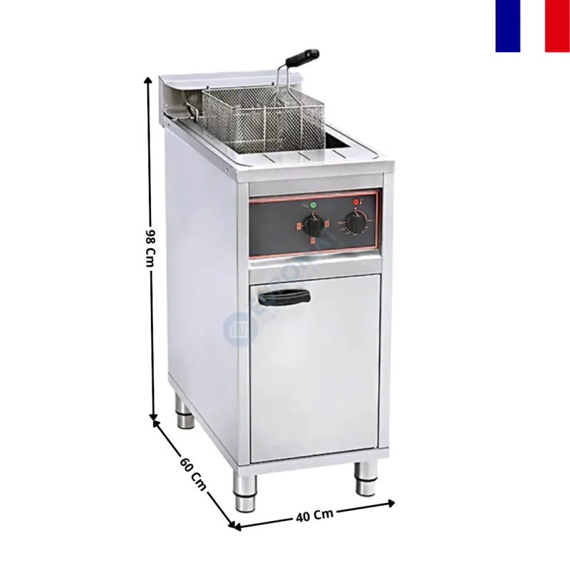 Friteuse électrique sur coffre – 400 V – 3 Puissances 4/8/12 kW – 16 Litres | 92324 | SOFRACA Nouvel Arrivage