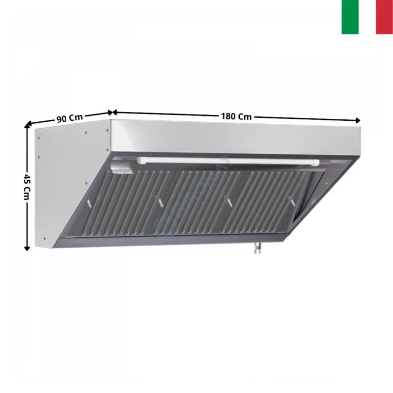 Hotte statique L. 1800 – Profondeur 900 Série GASTRO | DLHS918S | DYNASTEEL Dernier Modèle
