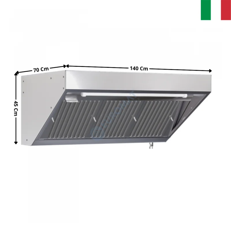 Bon Marché Hotte statique L. 1400 – Profondeur 700 Série SNACK | DLHS714S | DYNASTEEL