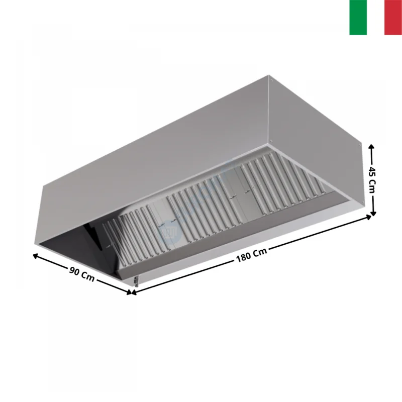 Vente Directe Hotte statique L. 1800 – Profondeur 900 Série CUBIQUE | DLHC918S | DYNASTEEL