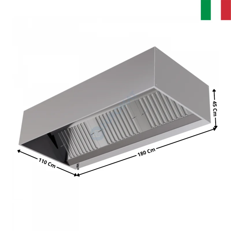 Retour Gratuit Hotte statique L. 1800 – Profondeur 1100 Série CUBIQUE | DLHC1118S | DYNASTEEL