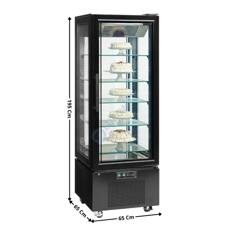 Vitrine Panoramique Négative 364 L. Noir – Ventilé | UPD400F | TEFCOLD Marque