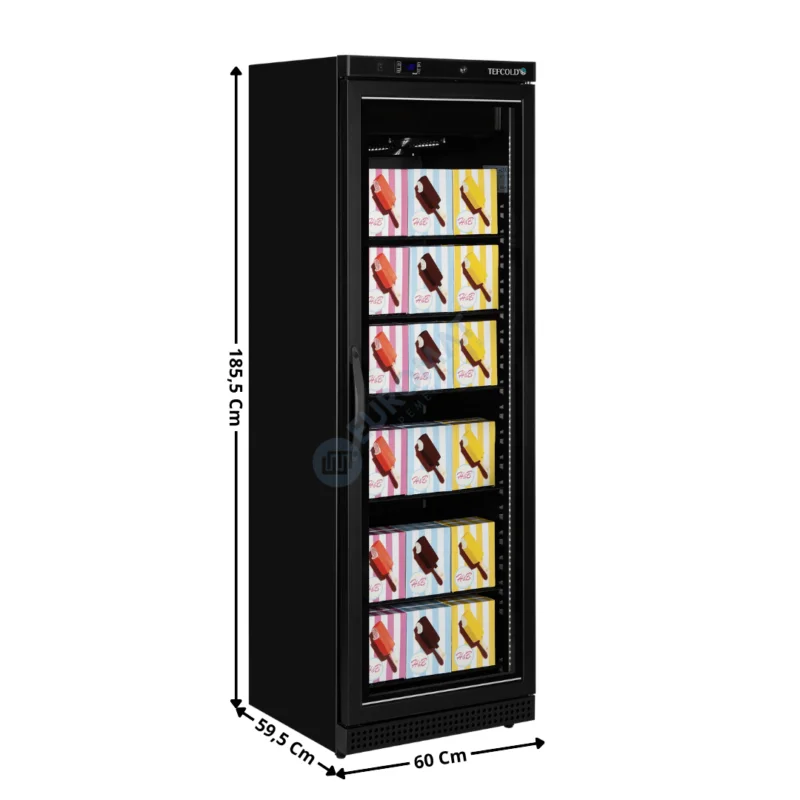 Armoire Négative 400 L. Noir – Ventilé – Gamme STD | UF400VGB | TEFCOLD Certifié