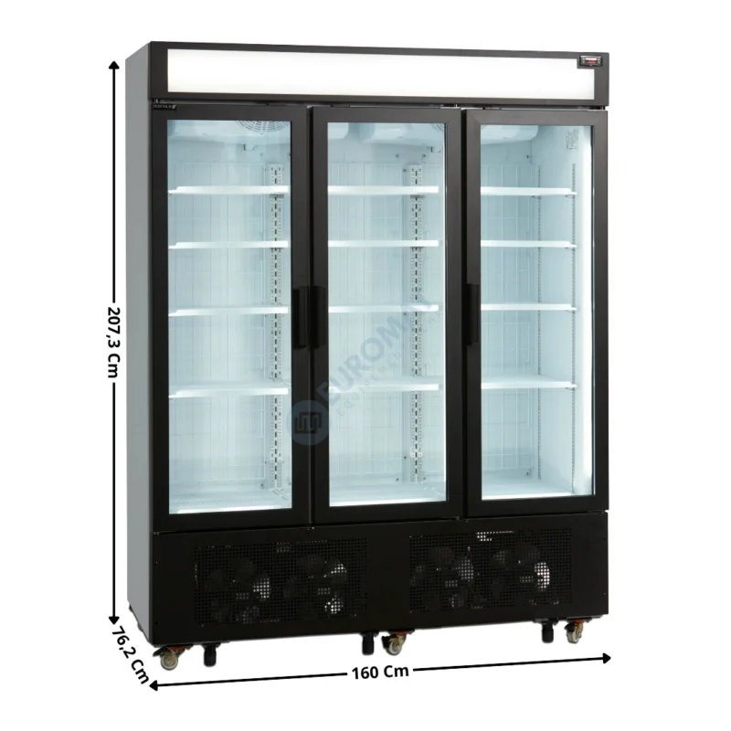 Armoire Négative 1252 L. Noir/Blanc – Gamme SUPERETTE | UFSC1600GCP | TEFCOLD Super Prix