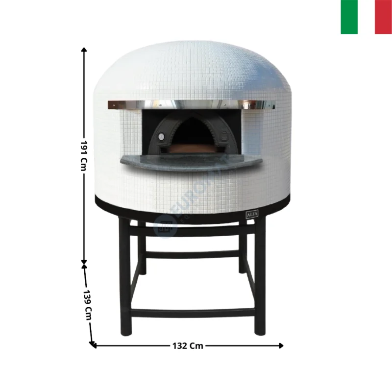 Four à Pizza Napolitain à Bois Ø 90 cm 3 Pizzas ( 60 Pcs/H. ) – Blanc – Série NAPOLI | FRNAPOL90BL | ALFA FORNI Petit Prix