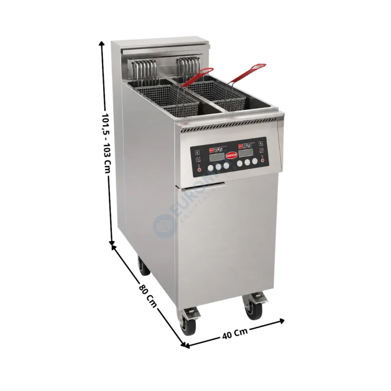Prix Choc Friteuse 2 x 11 Litres élec avec Contrôle Electronique + Minuteur » 22 kW » – Premium Series | XMARTRC3T222 | MIRROR