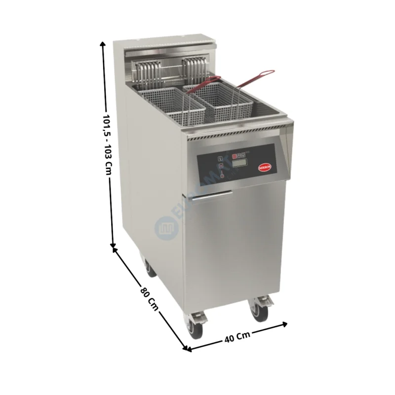 Friteuse 1 x 22 Litres élec avec Contrôle Electronique » 22 kW » – Premium Series | XMARTRC122 | MIRROR Commander Maintenant