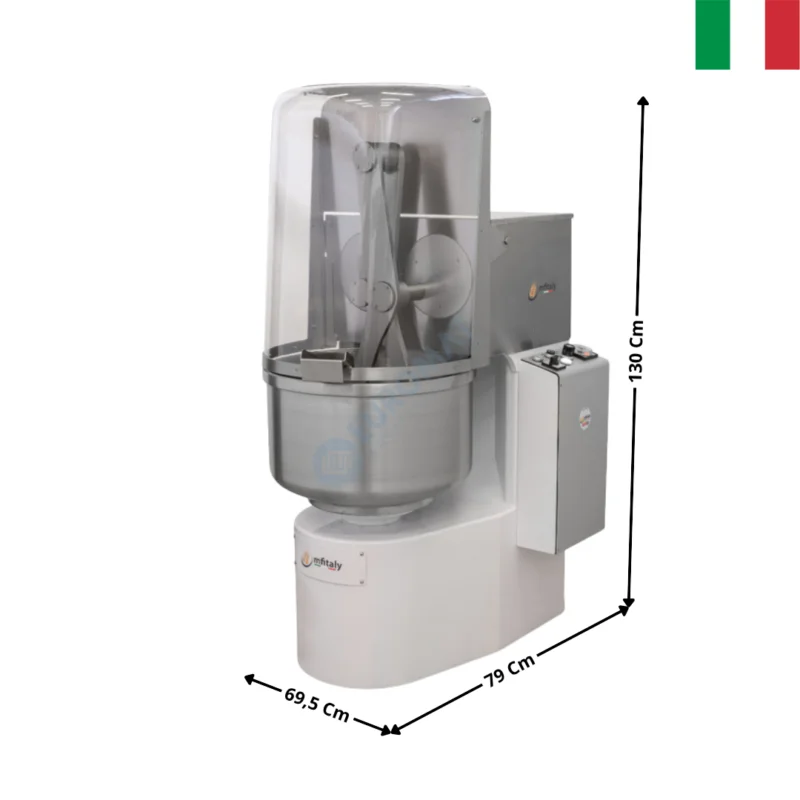 Pétrin à Bras Plongeant 50 Kg. « 2 Vitesses » – IBT Series | IBT50 | MF ITALY Meilleur Choix