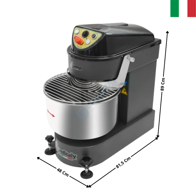 Pétrin 30 Kg. – Cuve & Tête fixe / Mécanique / Noire – HYDROMIX Series | HYDROMIX | MF ITALY Prix Bas