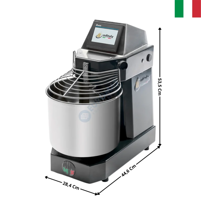 Pétrin 10 Kg. – Cuve & Tête fixe / Digitale / Noire – MINIMIX Series | PRO10NO | MF ITALY Vente Flash