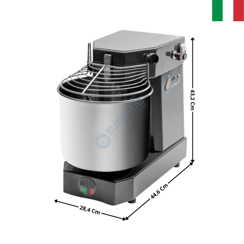 Bon Plan Pétrin 10 Kg. – Cuve & Tête fixe / Mécanique / Noire – MINIMIX Series | STD10NO | MF ITALY