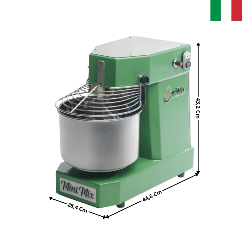 Pétrin 5 Kg. – Cuve & Tête fixe / Mécanique / Vert Pastel – MINIMIX Series | STD5VP | MF ITALY Offre Exclusive