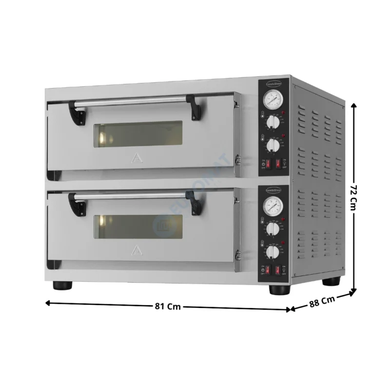 Four à pizza 8 pizzas – Modèle ECO – 2 Niveaux | 75480040 | COMBISTEEL Bon Marché