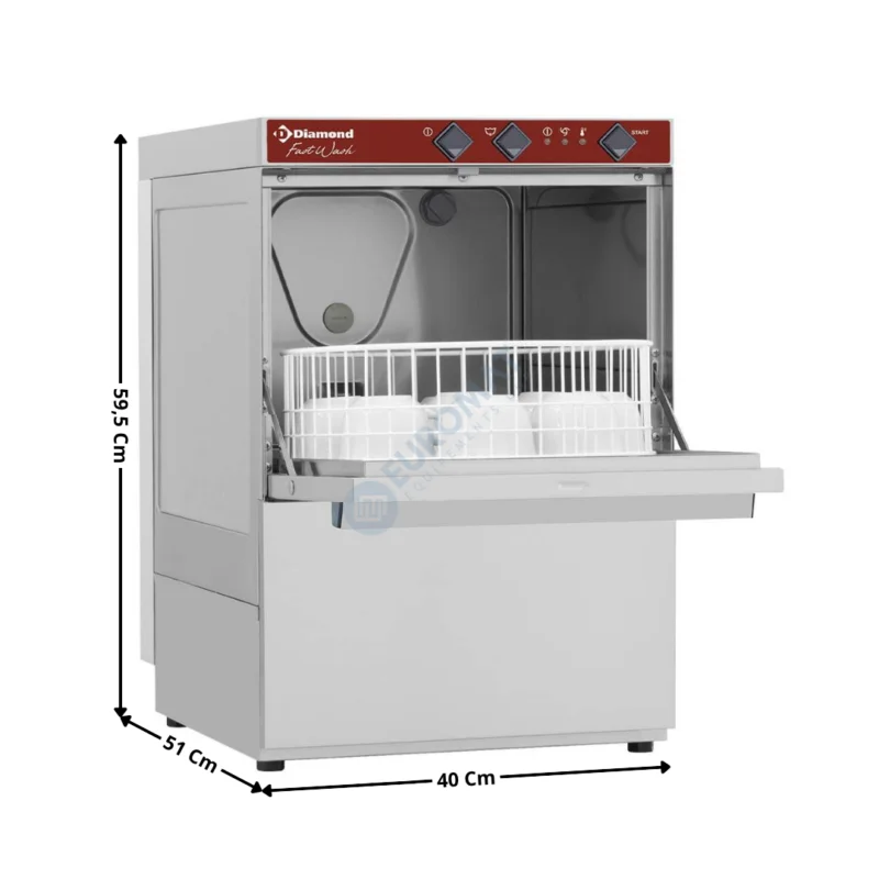 Seulement Aujourd’hui Lave-Verre 35 (Rond) – 220V – Sans adoucisseur avec Doseur de Liquide de Rinçage | DC2026R | DIAMOND