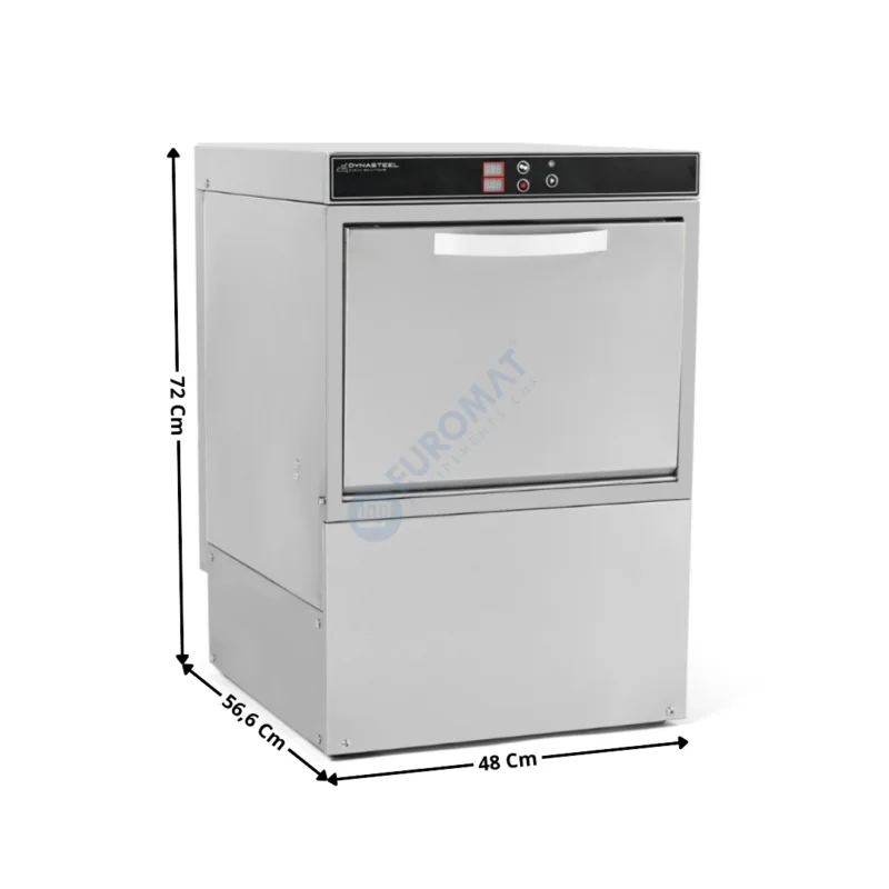Vente Directe Lave-Verre 40x40 – 220V – Sans adoucisseur avec Doseur de Liquide de Rinçage et Détergent + Pompe | DLDW40P | DYNASTEEL