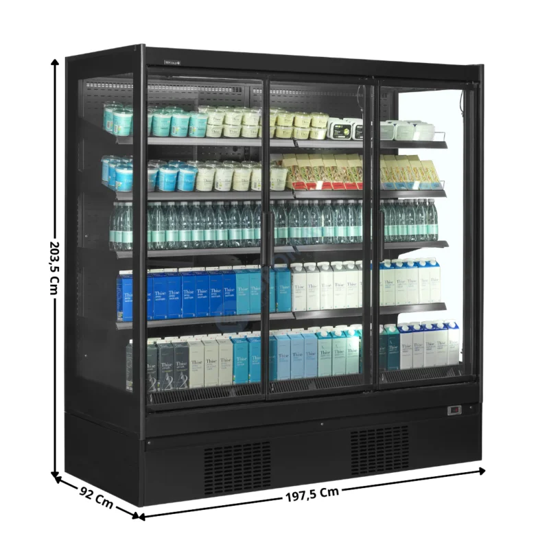 Achetez Aujourd’hui Armoire Positive 1350 L. / Tablettes Inclinables – Gamme Supermarché – Noire | EXTRA1875CD | TEFCOLD