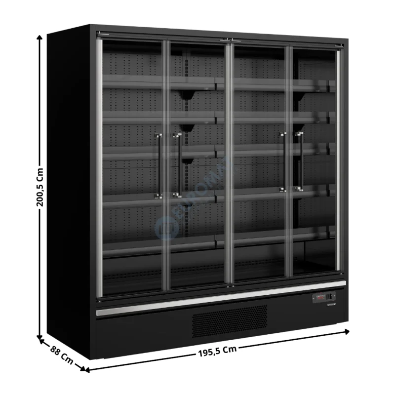 Armoire Positive 2598 L. – Gamme Supermarché Galaxy+ – Noire | GP20FGD | TEFCOLD Livraison Express