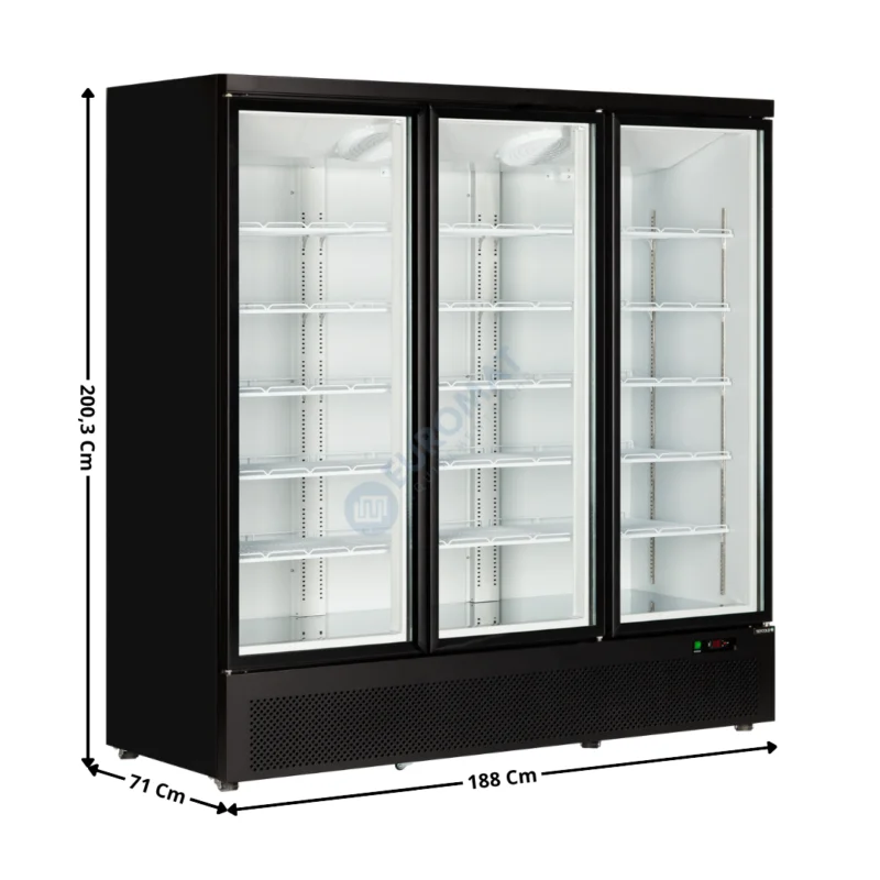 Armoire Positive 1664 L. – Gamme Supermarché – Noire | ATOMMAXIC3DB | TEFCOLD Nouveauté