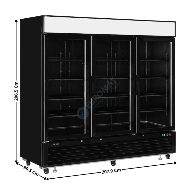 Armoire Positive 2050 L. – Gamme Supermarché – Noire | LGC7500B | TEFCOLD Dernier Modèle
