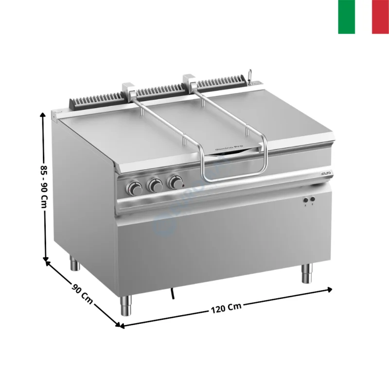 Sauteuse basculante 120 L. gaz – DOMINA 900 PRO | BRG912A | MBM ITALY Haute Qualité