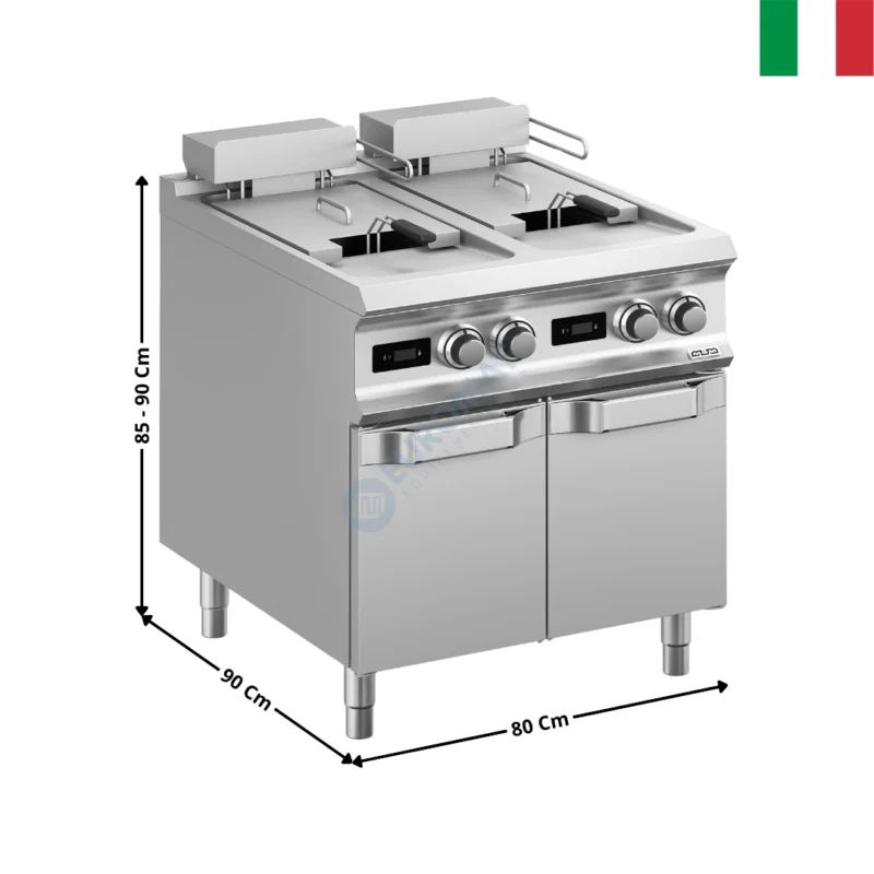 Friteuse 2 x 18 Litres élec & digital DOMINA 900 PRO | FRBE98AD | MBM ITALY Offre Spéciale