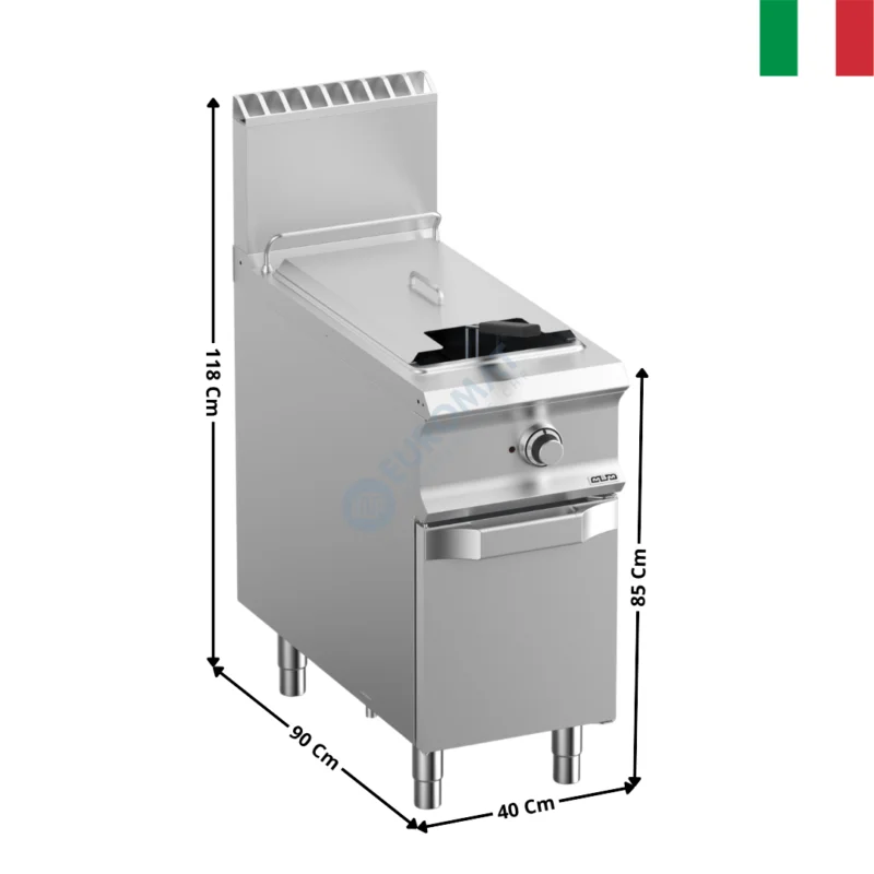 Friteuse gaz 1 x 20,5L. / Chauffe Indirect – DOMINA 900 PRO | FRVG94A | MBM ITALY Retour Gratuit