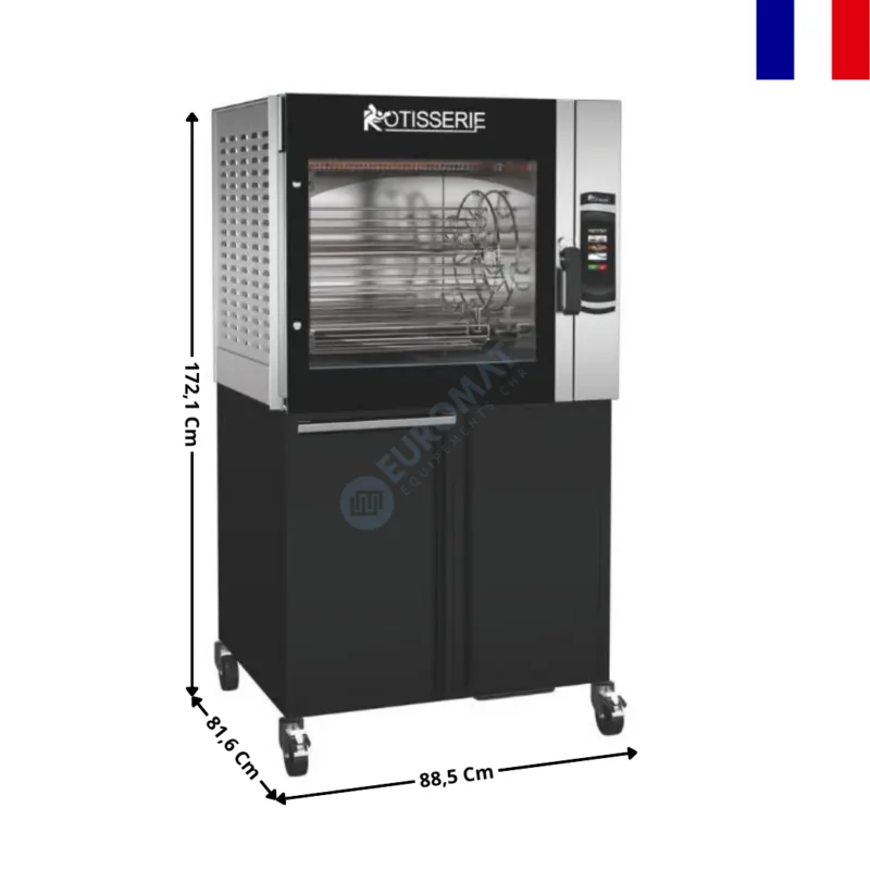 Prix Bas Rôtissoire à Balancelle 15 Volailles sur Meuble – Série MASTER-CLEAN | MC5560+MC556MSTO | ROTISOL