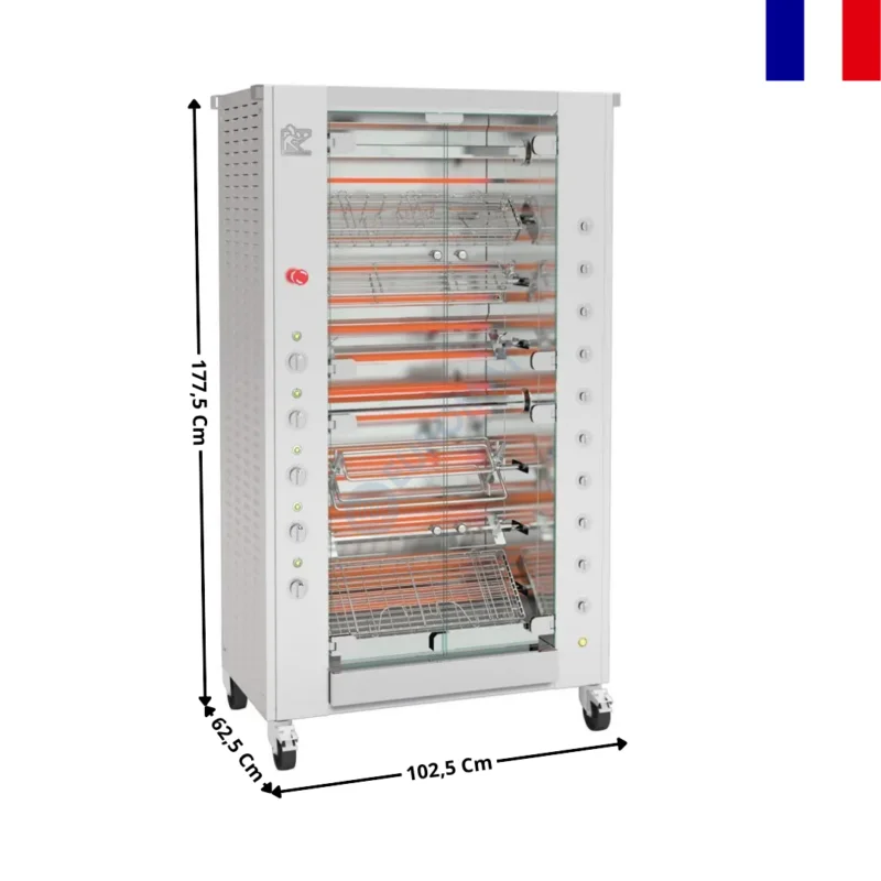 Quantité Limitée Rôtissoire électrique 16/24 Volailles « Inox » – Série MILLENIUM | 9758MILE | ROTISOL