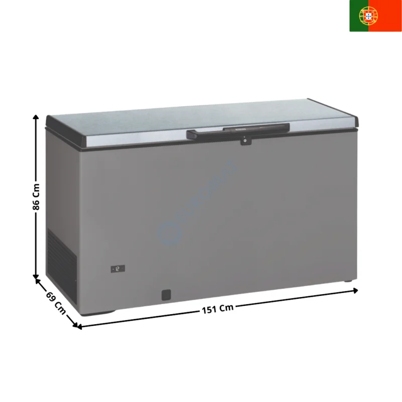 Vente Directe Congélateur Coffre 414 Litres – Coloris Inox | CHI430T | TENSAI