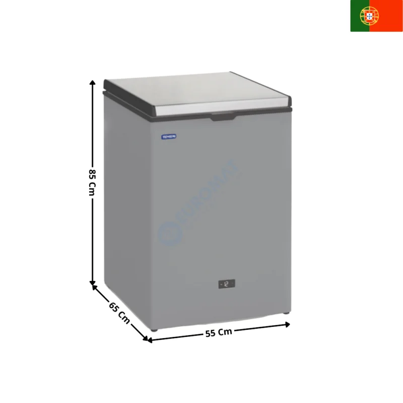Congélateur Coffre 102 Litres – Coloris Inox | CHI110T | TENSAI Marque