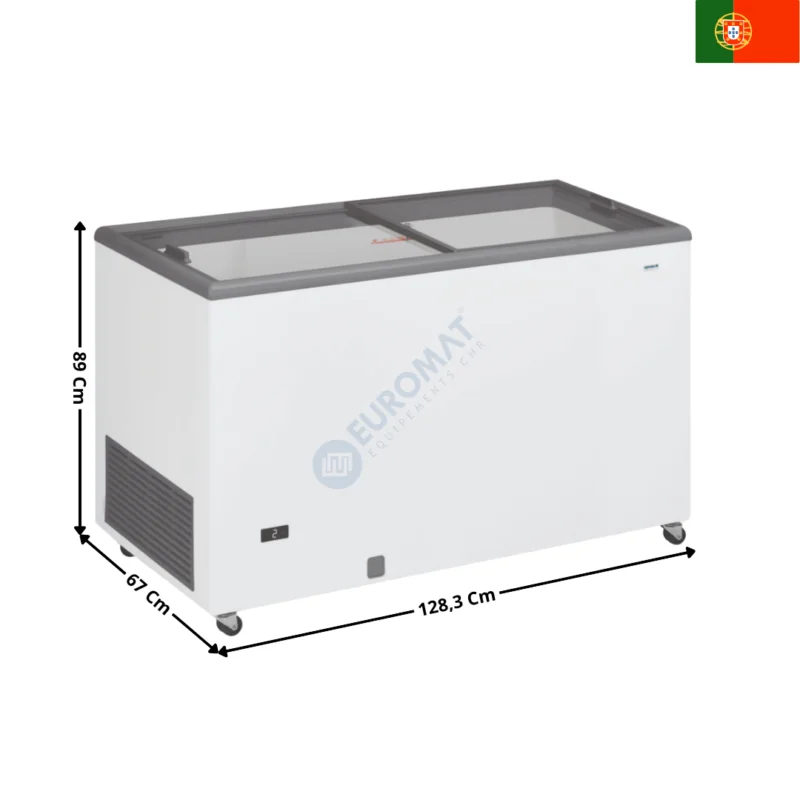Soldes Congélateur à Couvercle Coulissant Vitré 387 Litres | ICE400GTV+5XPANIERI | TENSAI