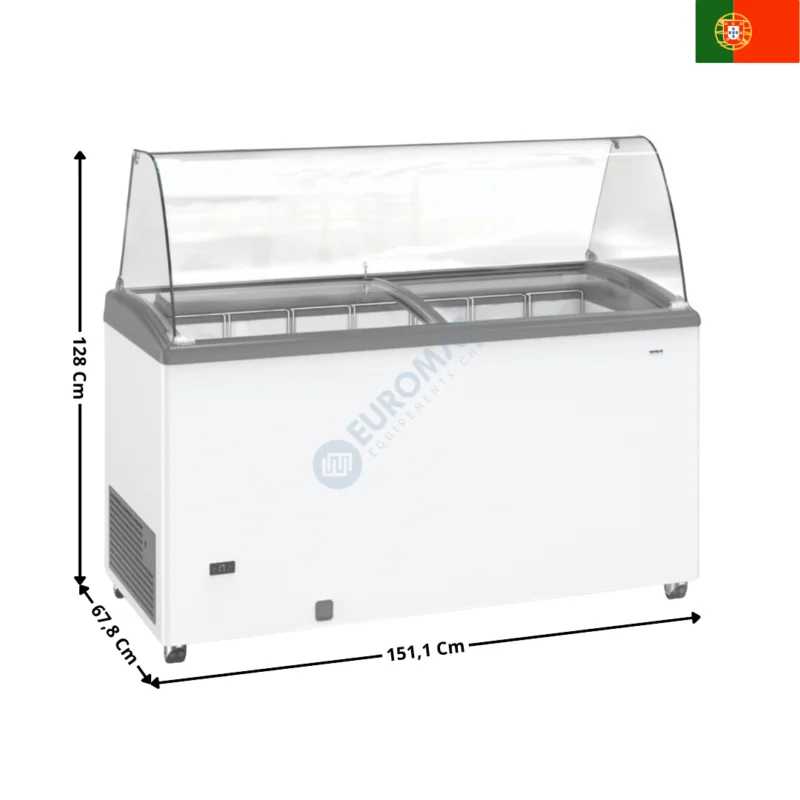 Vitrine à Crèmes à Glacées 151,1 Cm – Version ECO | GTCV500GI+6XPANIERI | TENSAI Offre Exclusive