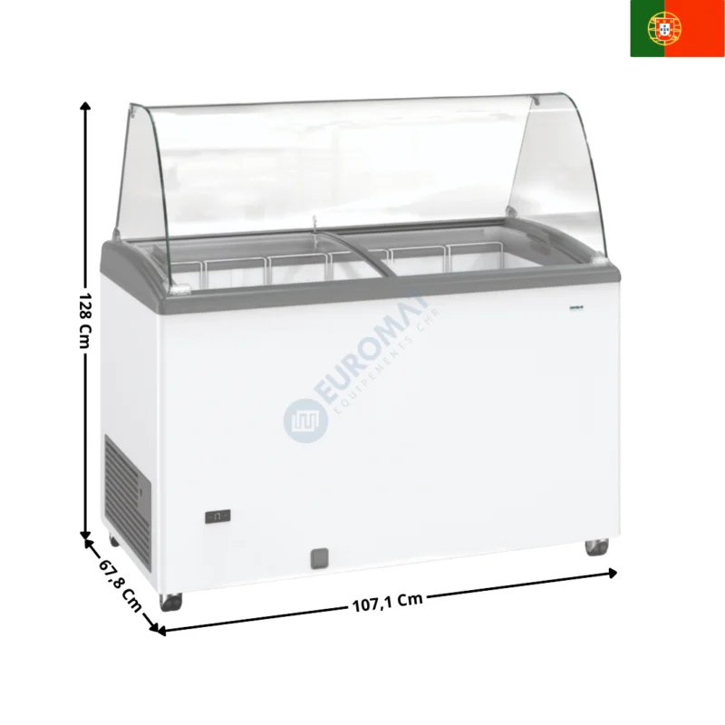 Vitrine à Crèmes à Glacées 107,1 Cm – Version ECO | GTCV300GI+4XPANIERI | TENSAI Super Prix