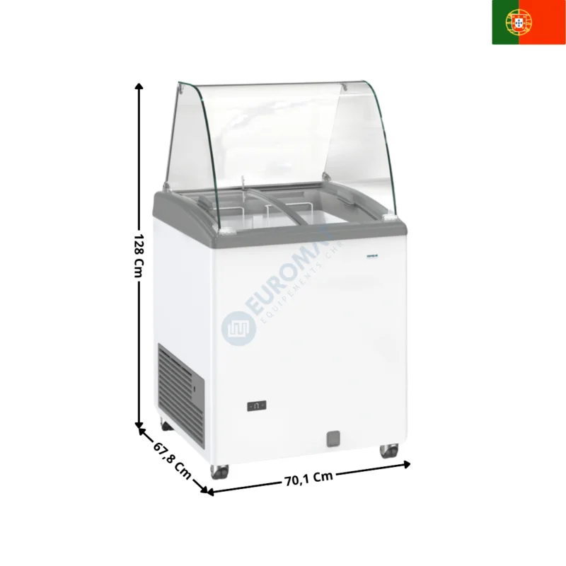 Vitrine à Crèmes à Glacées 70,1 Cm – Version ECO | GTCV170GI+2XPANIERI | TENSAI Jusqu’à Épuisement Des Stocks
