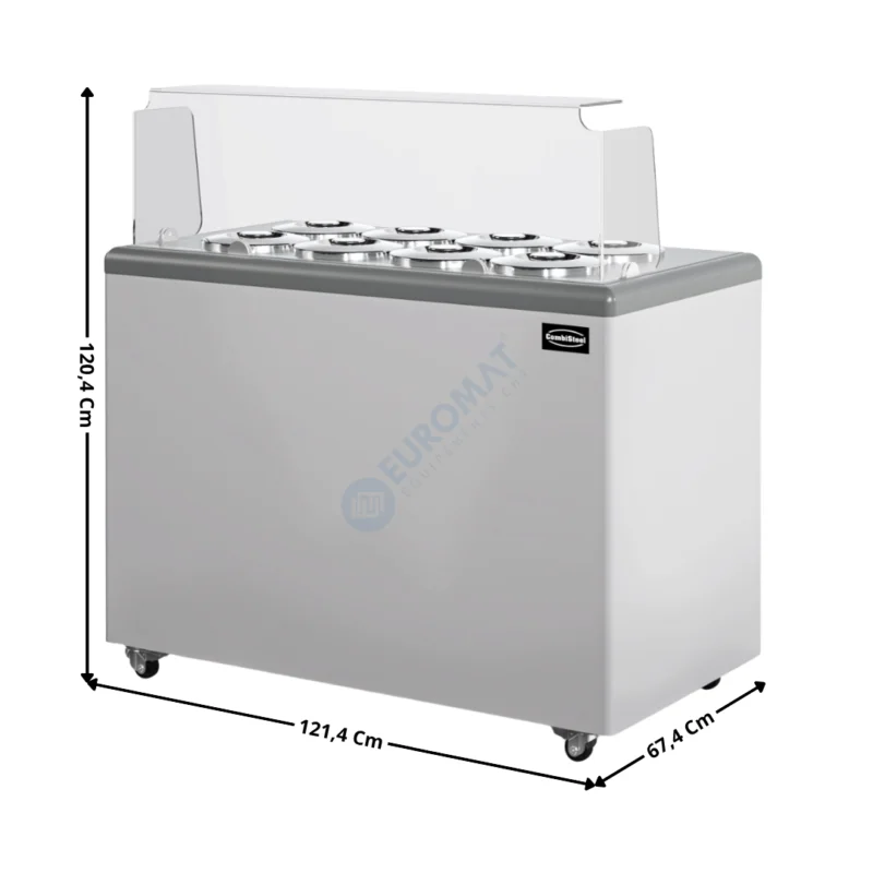 Populaire Vitrine 121,4cm spécial à crèmes glacées / 8 Cuves – ZANZIBAR SERIES | 74720180 | COMBISTEEL