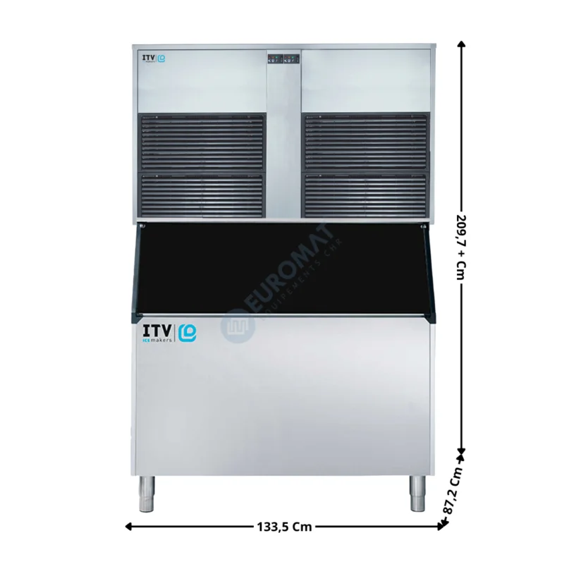 Réduction Machine à paillettes/grains 1125Kg / 24H – AIR – Type Tête de Production avec Bac de Stockage 480Kg | IQ1100TRIA+S500 | ITV