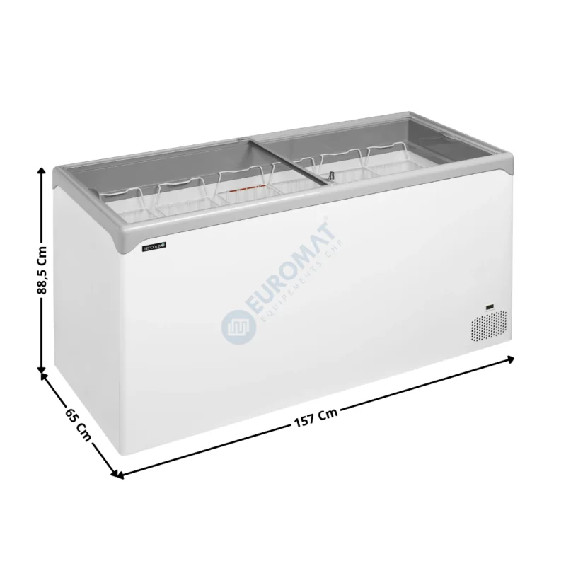 Certifié Congélateur de crème glacée 478 L. – Vitrage Plat | NIC502SC | TEFCOLD