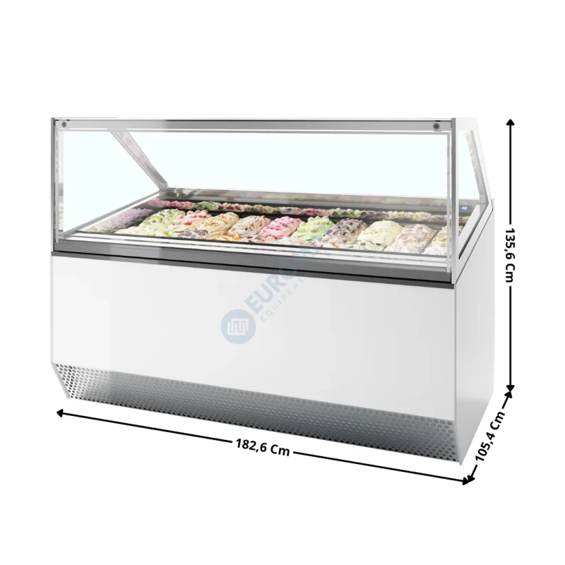 Vitrine 182,6 cm spécial à crèmes glacées / 20 Bacs – Vitre Droite | MILLENNIUMST20 | ISA Offre Limitée