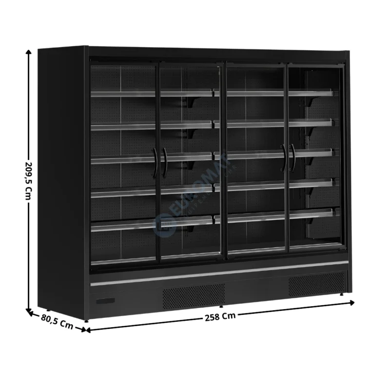 Top Vente Armoire Positive 2098 L. – Gamme Supermarché – Noir | MDCA2500HB | TEFCOLD