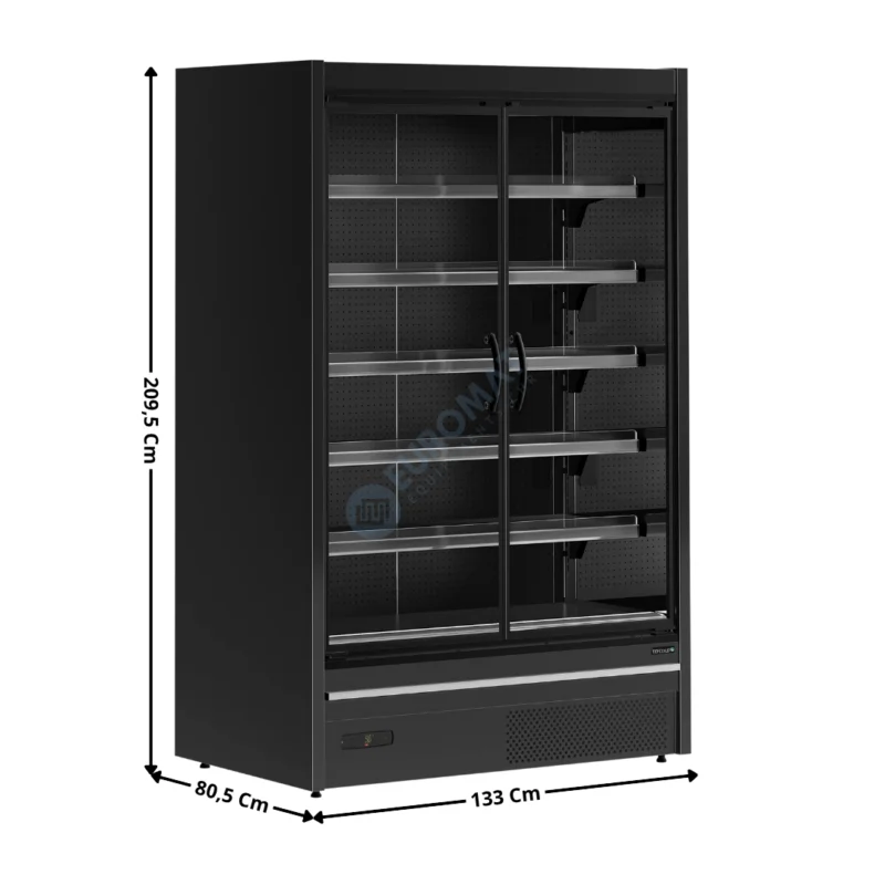 Armoire Positive 1049 L. – Gamme Supermarché – Noir | MDCA1250HB | TEFCOLD Marque