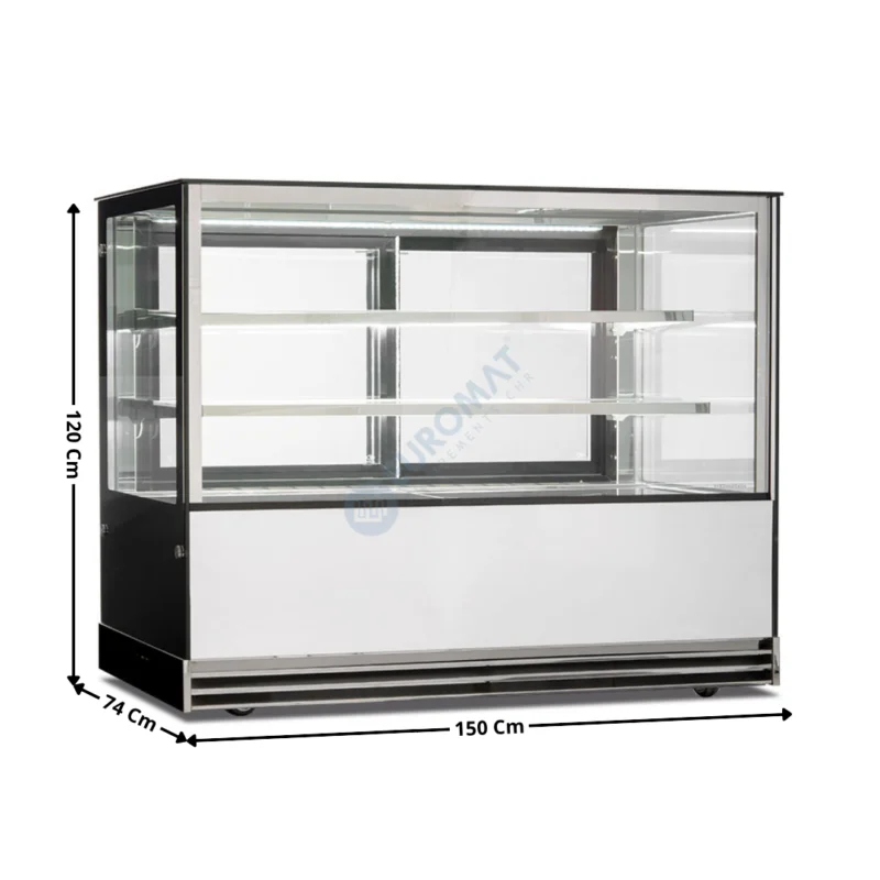 Petit Prix Vitrine de comptoir 150cm réfrigérée panoramique 700 L. | KDELUXE152 | HOREKUS