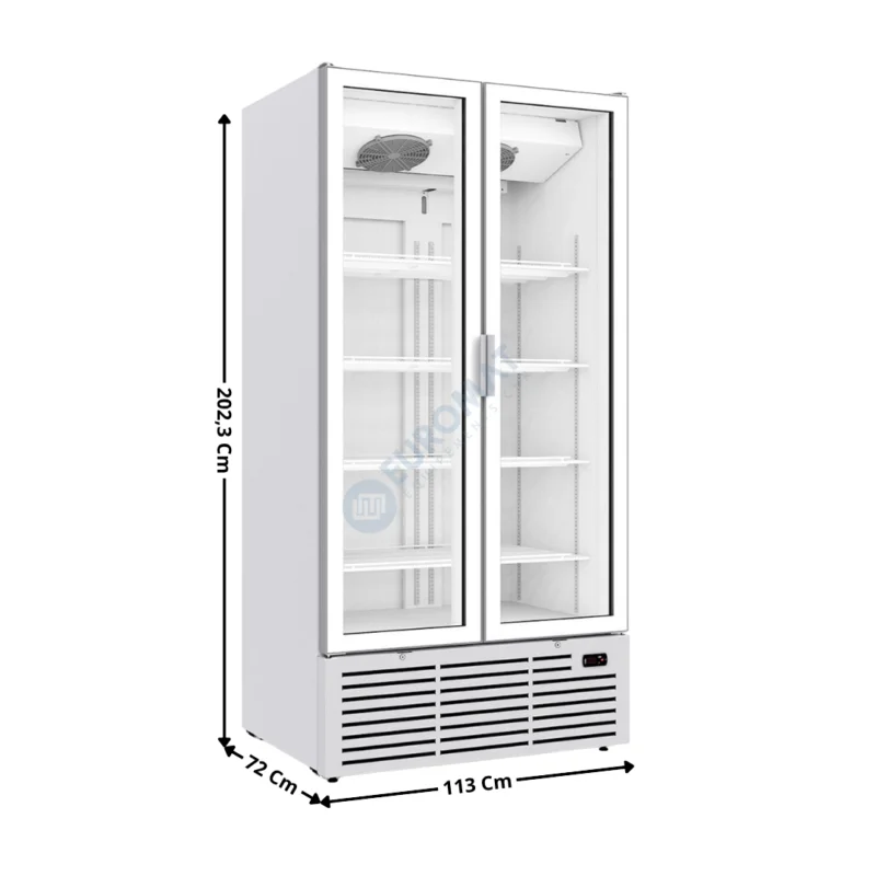 Armoire Vitrine Réfrigérée 890 L. – Deux Portes – Blanc | KICOOL110W | HOREKUS Dernière Chance