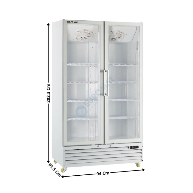 Armoire Vitrine Réfrigérée 690 L. – Deux Portes – Blanc | KICOOL80W | HOREKUS Certifié