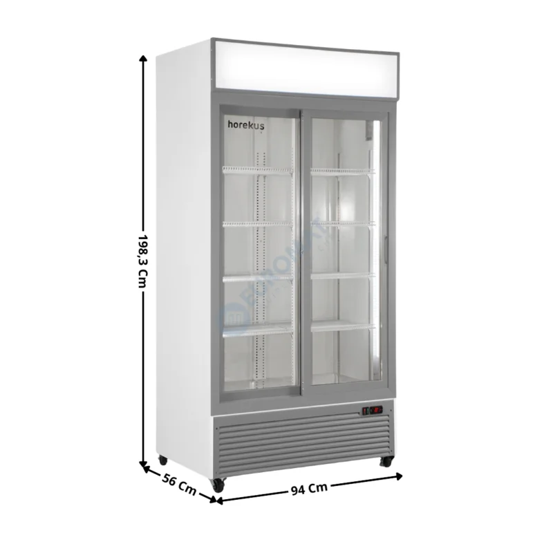 Prix Choc Armoire Vitrine Réfrigérée 607 L. – Deux Portes – Blanc | KL801W | HOREKUS