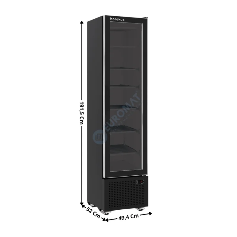 Armoire Vitrine Réfrigérée 221L. – Noir | KSLIMB | HOREKUS Commander Vite